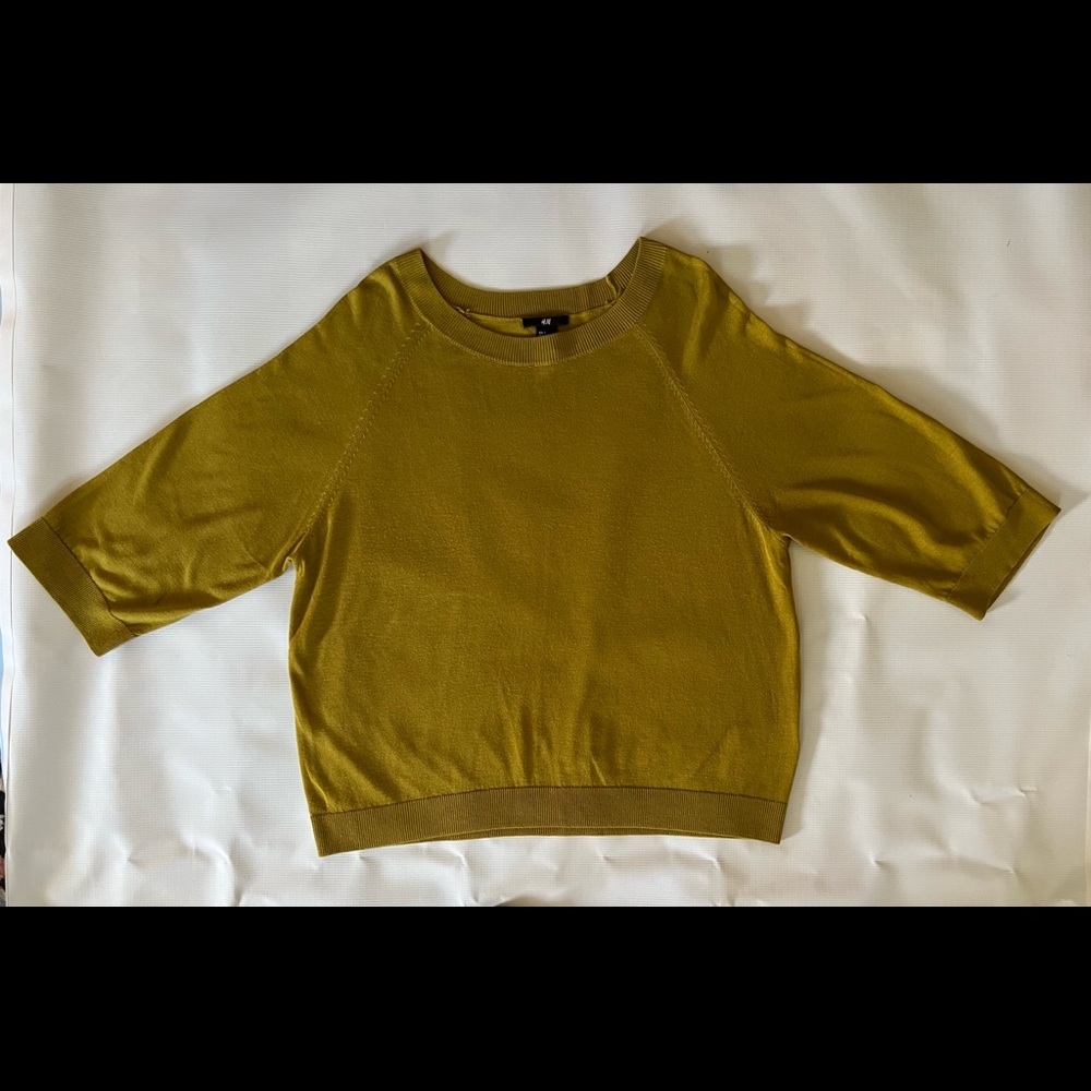 H&M Yellow 3/4 Sleeve Sweater